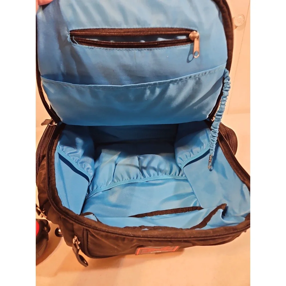 Bag Nation Diaper Bag/ Backpack Unisex Baby Tons Of Pockets Everyday Bag Black